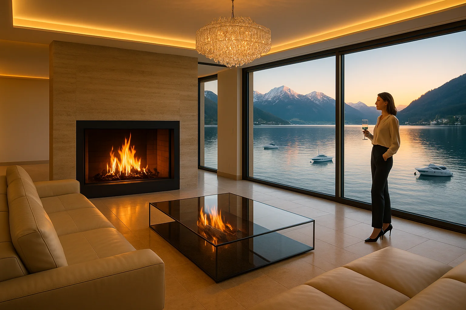 Kaminofen Installation Villa Seeblick